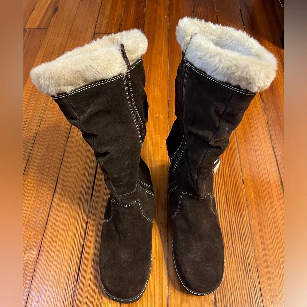 Bass Miley Mid-Calf Brown leather‎ boot size 7.5